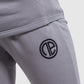Logo detail on mens gym joggers in grey