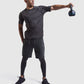Man lifting weights in One Athletic Gymwear