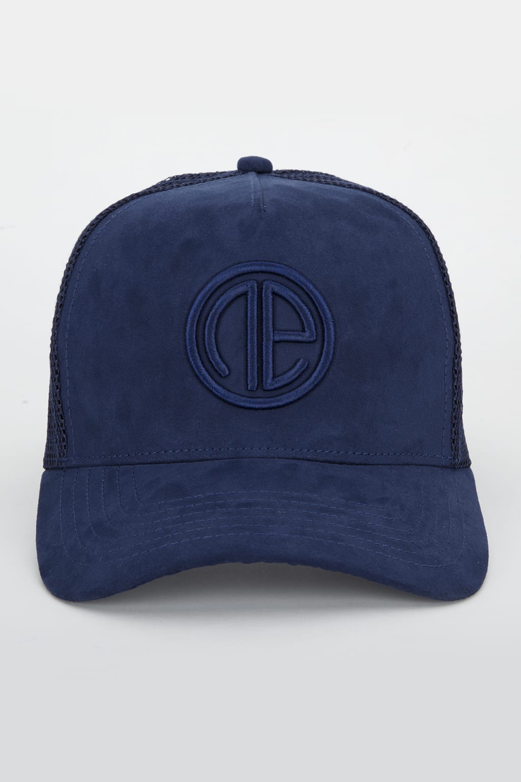 Suede Trucker Cap - Navy