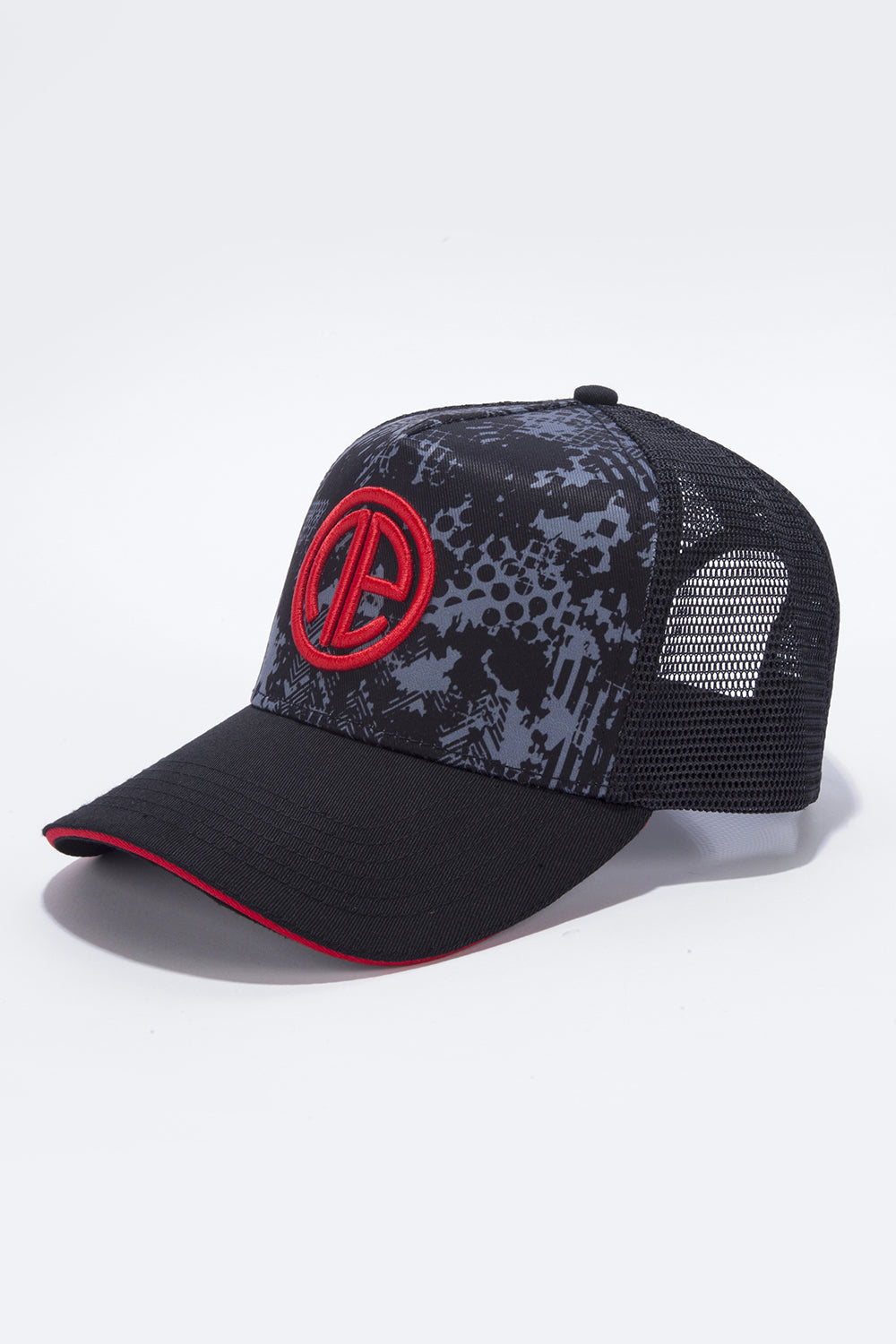 Trucker - Urban Camo Grey/Black/Red