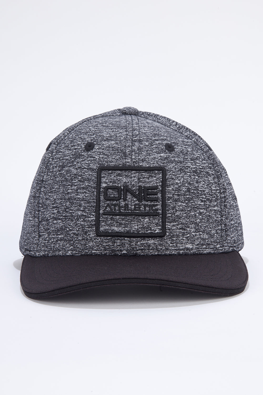 Baseball Cap - Melange Fabric Dark Grey & Black