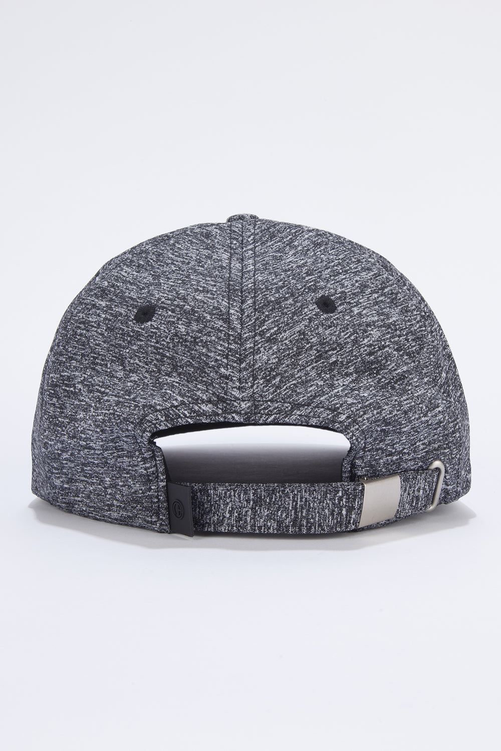 Baseball Cap - Melange Fabric Dark Grey & Black