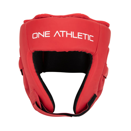 OA CONTENDER Open Face Head Guard - Red