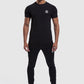 gym top and joggers in black by one athletic