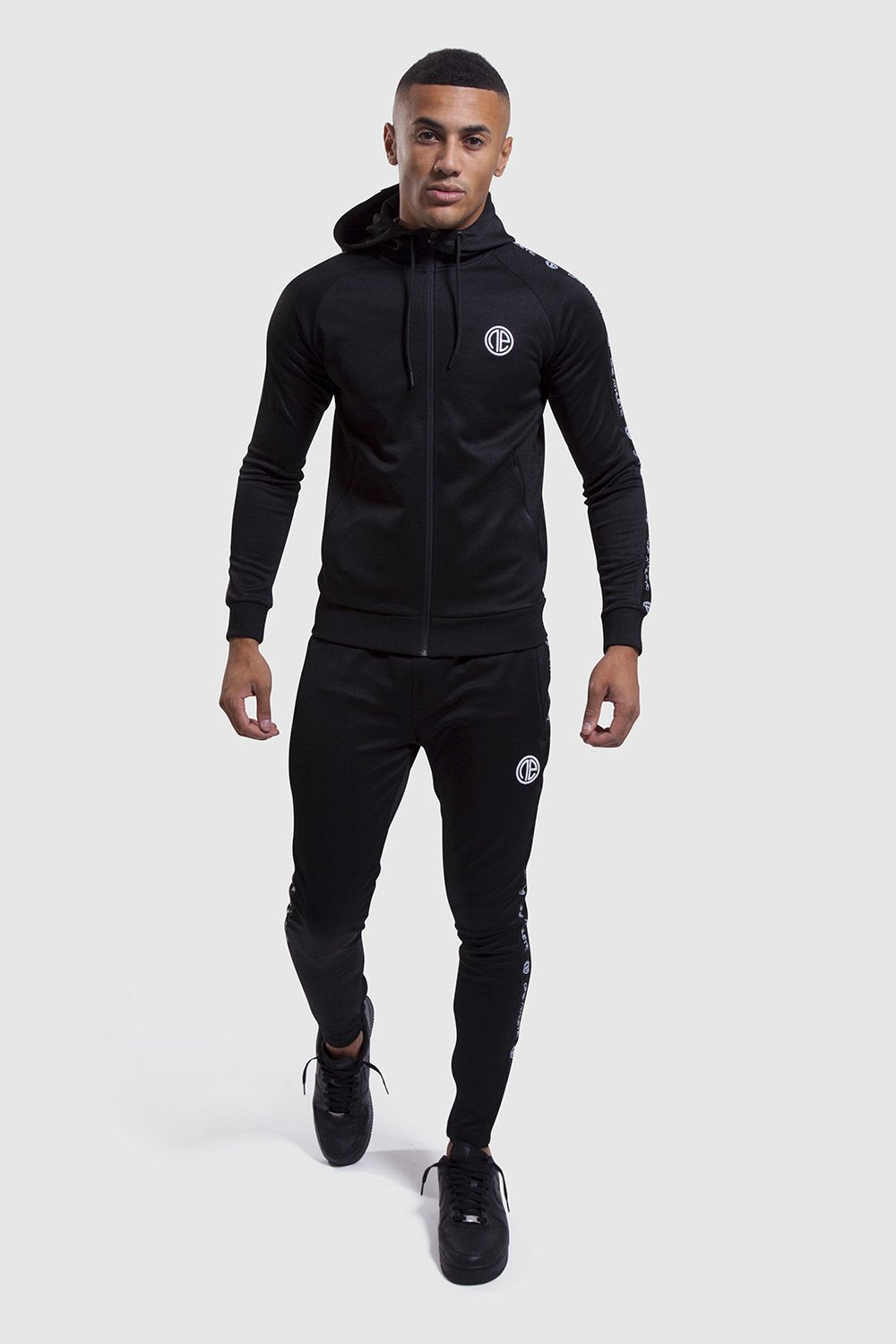 mens Firestone II black tracksuit