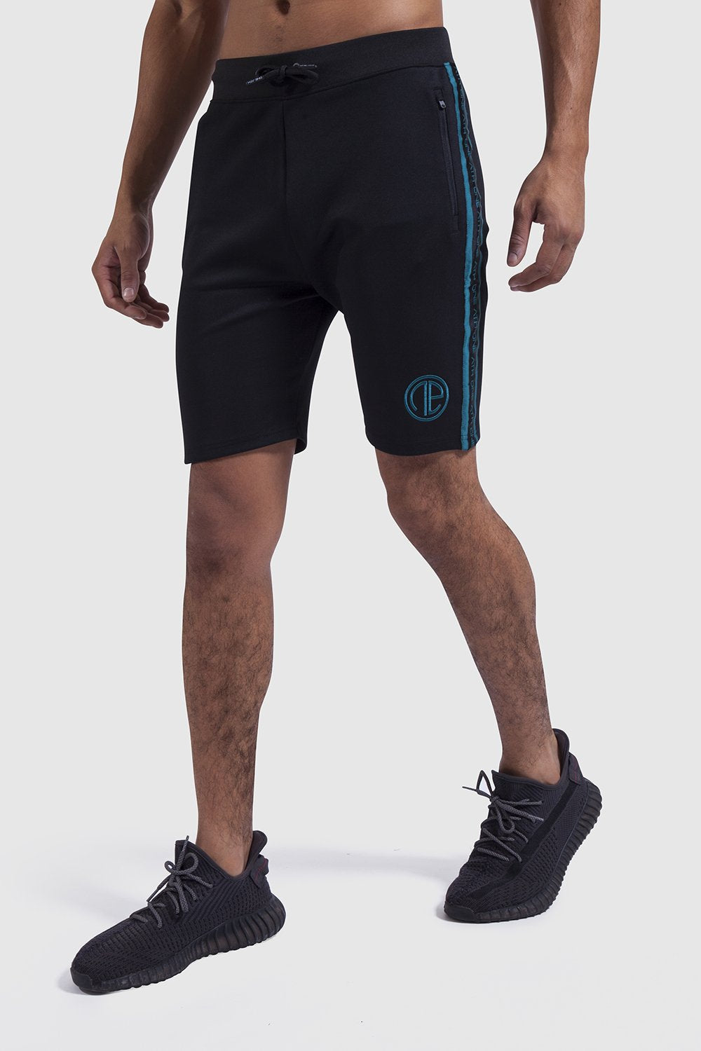 mens gym shorts - Firestone Black/Teal