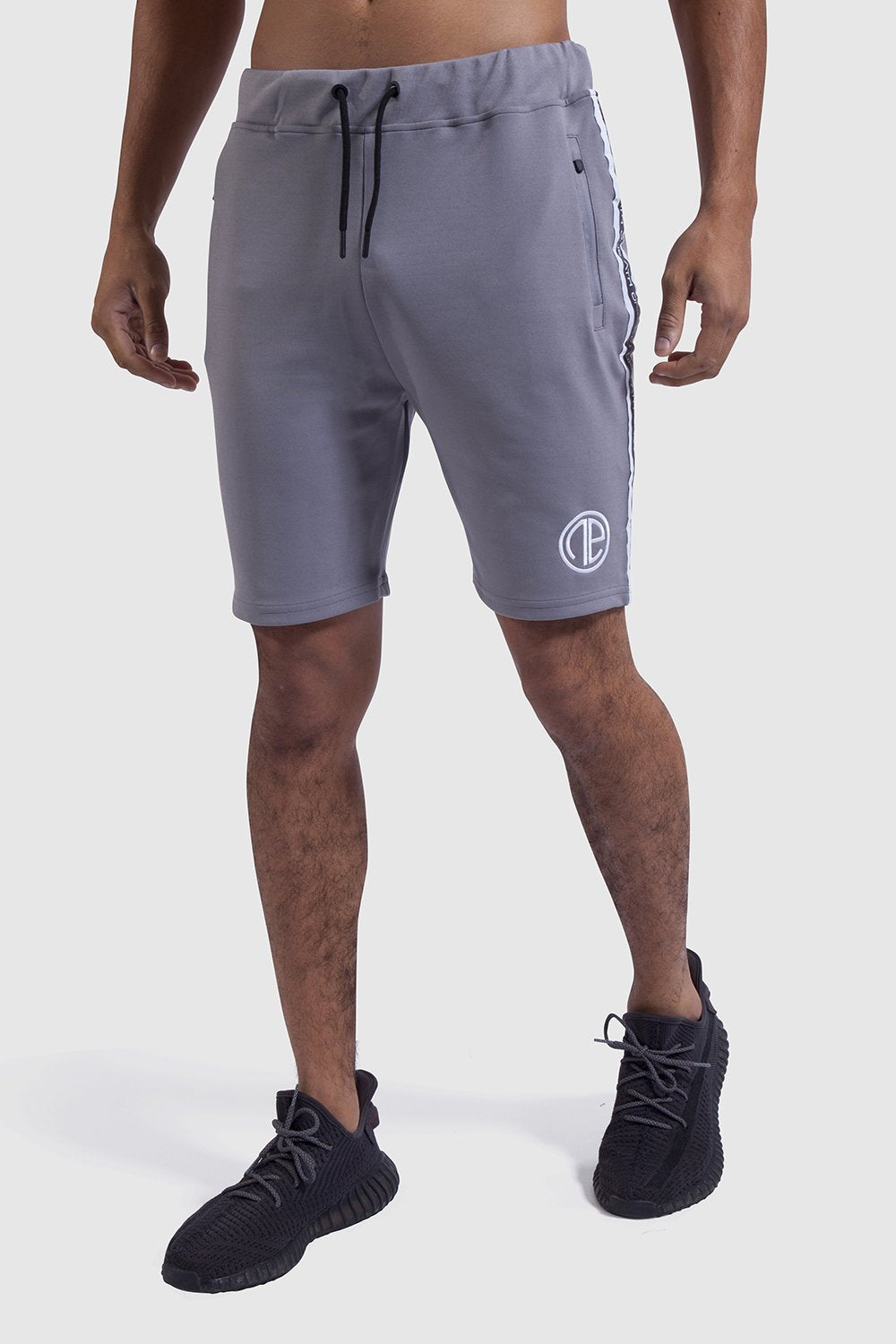 Mens Firestone gym shorts in grey/white