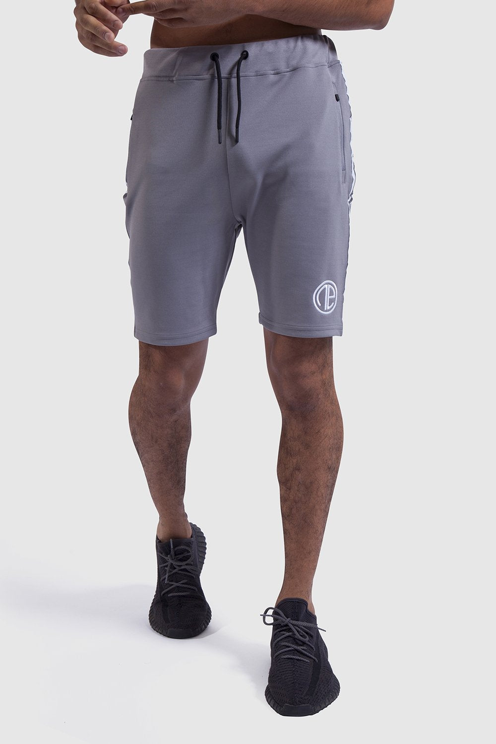 grey/white mens gym shorts - Firestone