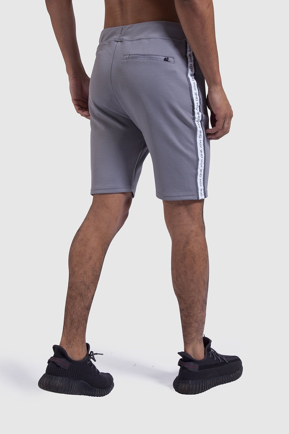 grey/white gym shorts for men