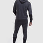 back detail on Iverson II hoodie and gym joggers in charcoal