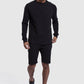 Black Iverson II shorts and long sleeve top