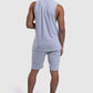 back design of mens gym shorts and vest