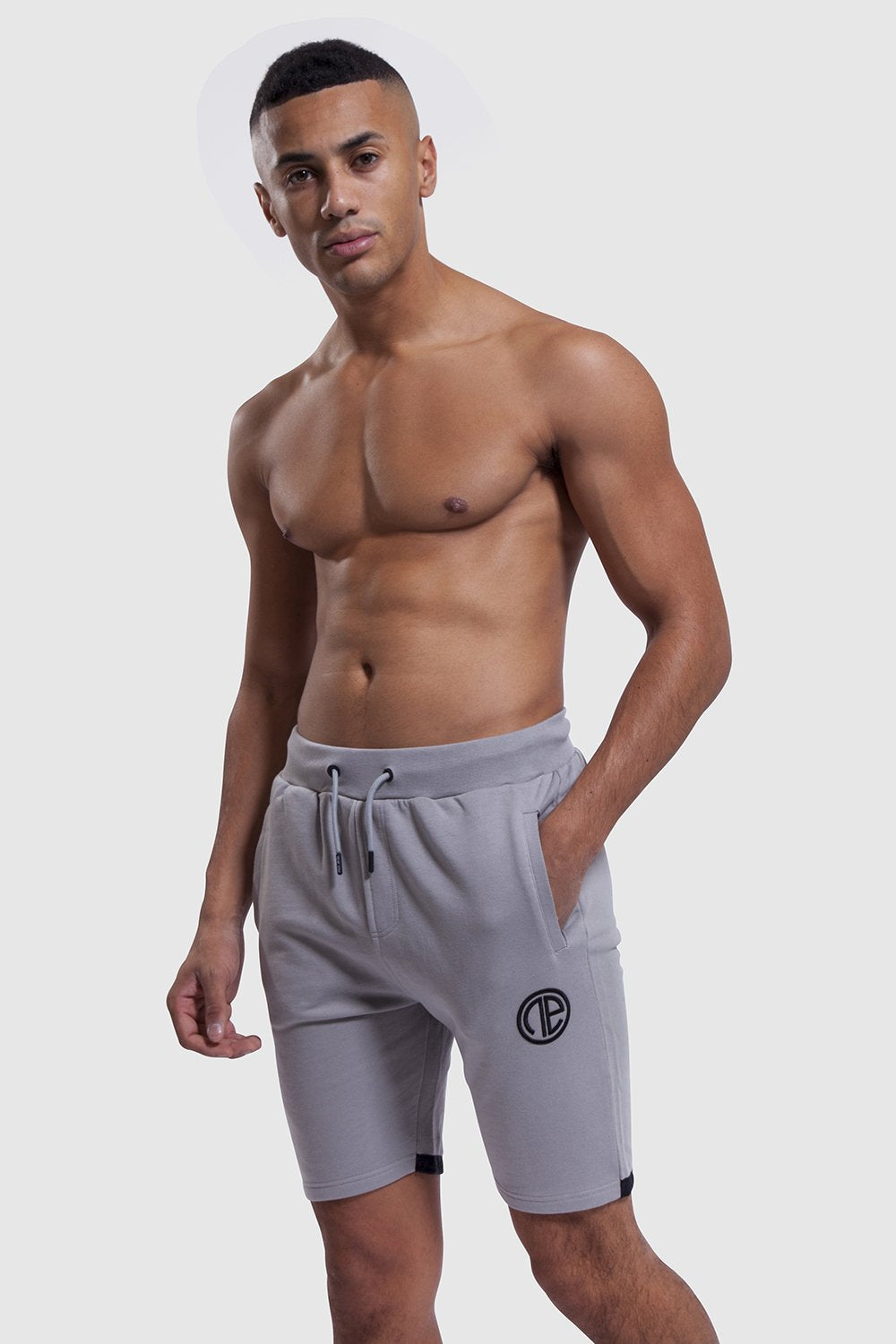 mens gym shorts in grey (One Athletic)