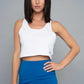 Lorella Cotton Cropped Vest  – White