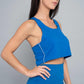 Lorella Cotton Cropped Vest - Blue