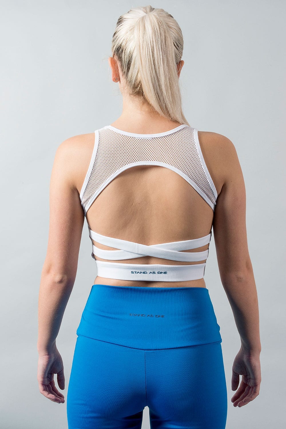 Lorella Med Impact Cropped Sports Bra - White