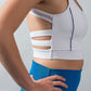 Lorella Med Impact Cropped Sports Bra - White