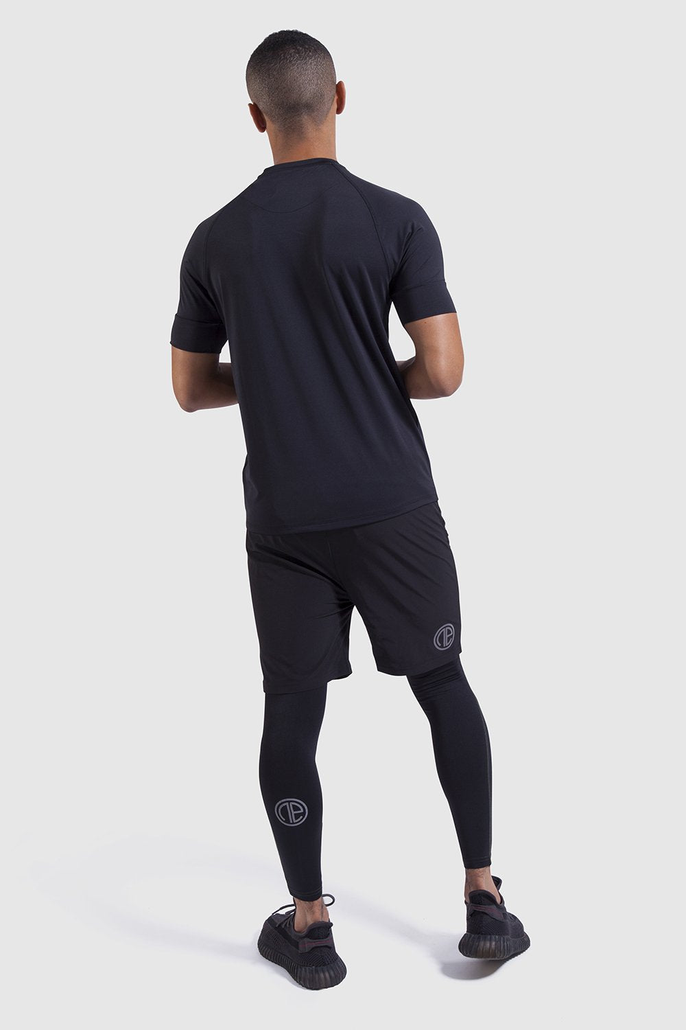 back detail on mens training shorts and leggings