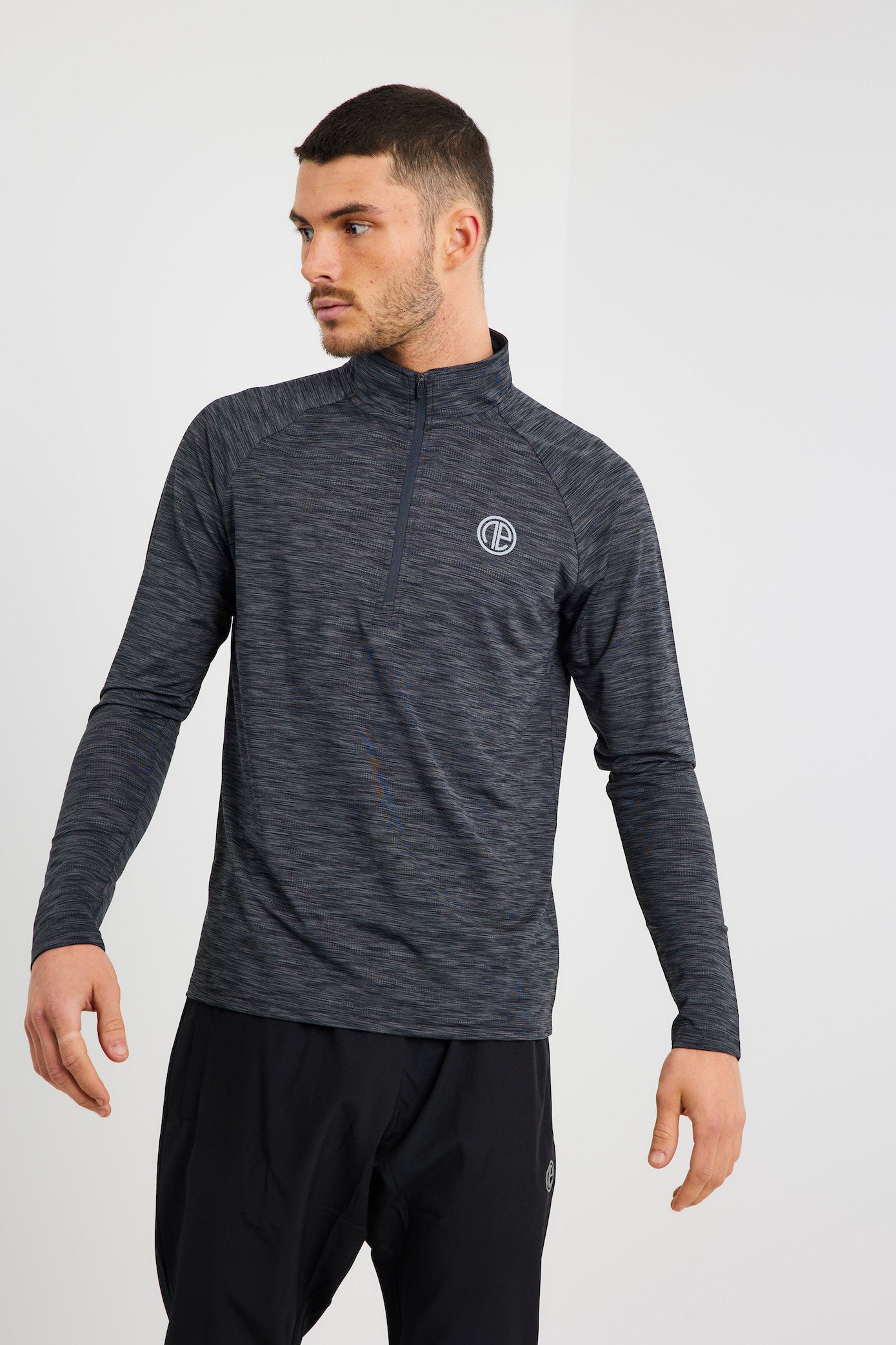 OA React 1/4 Zip - Black/Grey