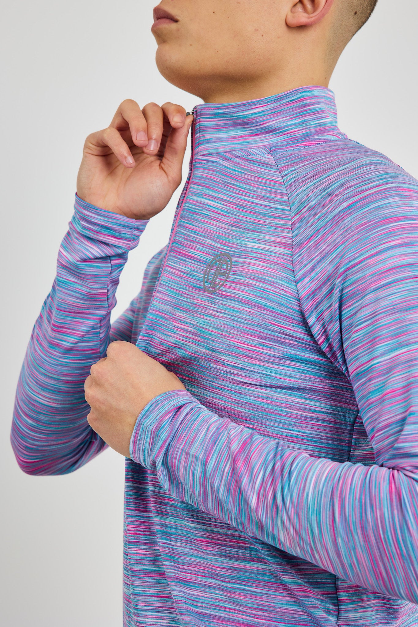React 1/4 Zip - Pink/Blue
