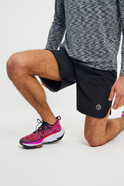 OA Rise Split Leg Short - Black