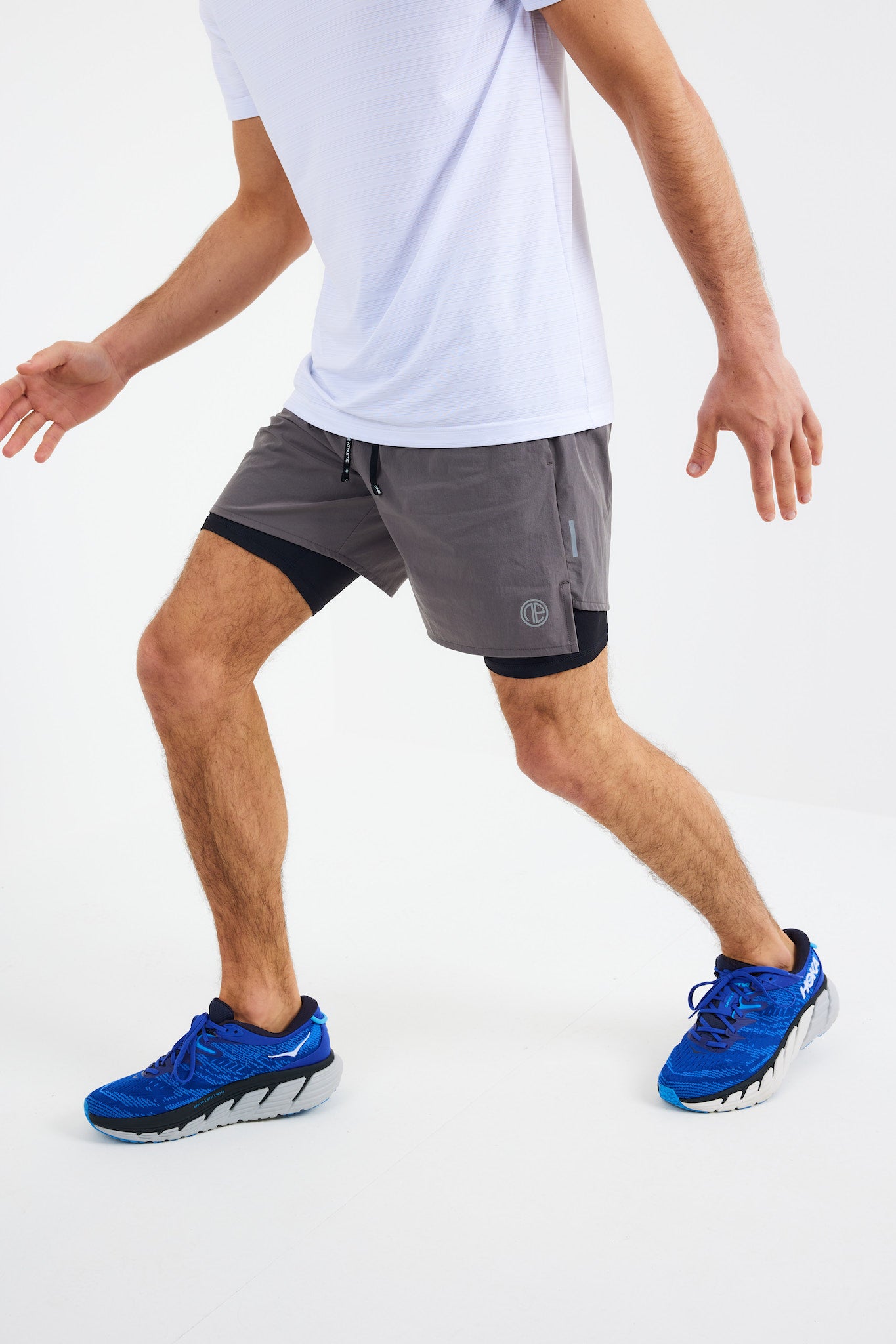 Strike 2 in 1 Running Shorts - Grey