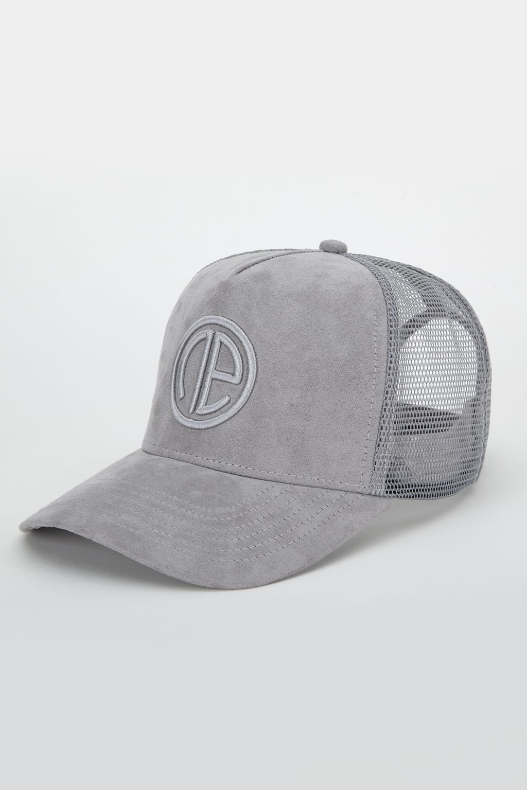 Suede Trucker Cap - Grey