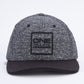 Baseball Cap - Melange Fabric Dark Grey & Black
