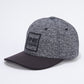 Baseball Cap - Melange Fabric Dark Grey & Black