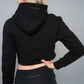 Payton Cropped Hoodie - Black
