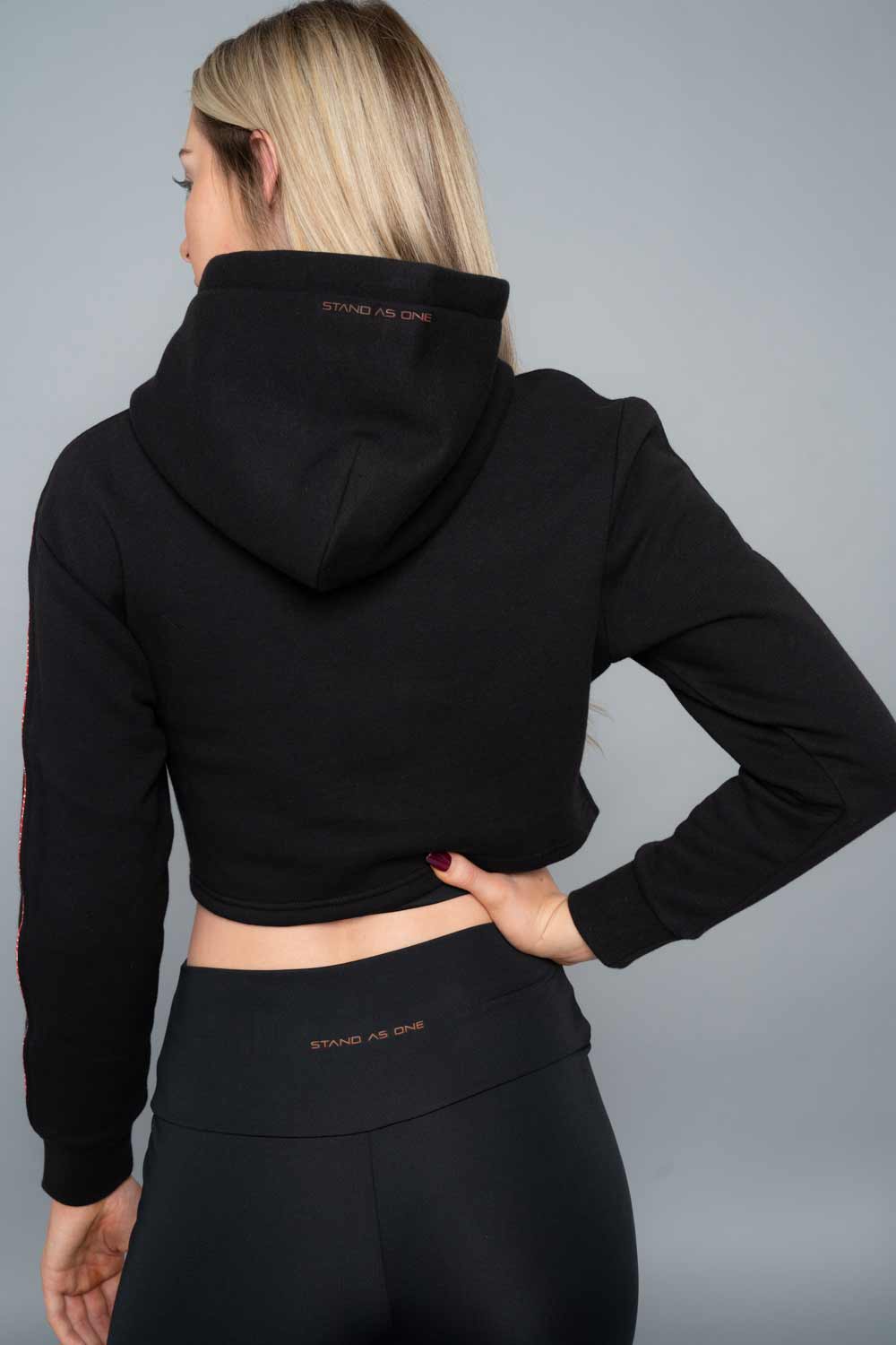 Payton Cropped Hoodie - Black