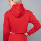 Payton Cropped Hoodies - Red