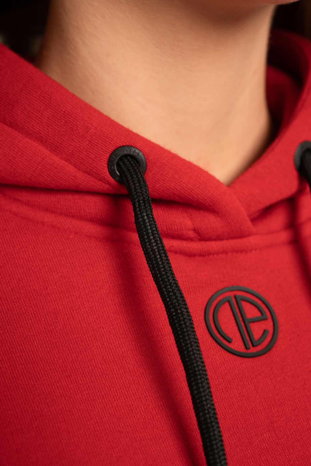 Payton Cropped Hoodies - Red